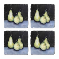 Midnight Pears Coasters x4