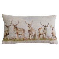 Moorland Stag Linen Cushion