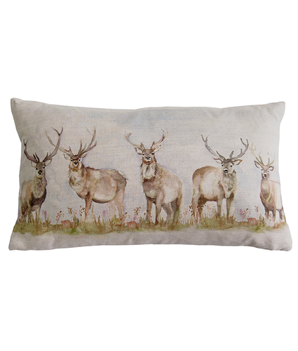 Moorland Stag Linen Cushion