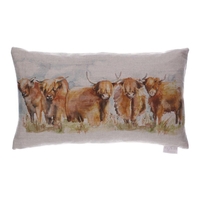 Highland Cattle Linen Cushion