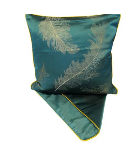 ON SALE Cushion Feathers On Teal