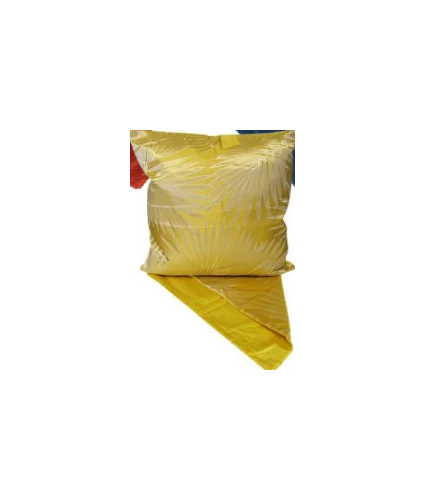 ON SALE Silver Palm Yellow Cushion