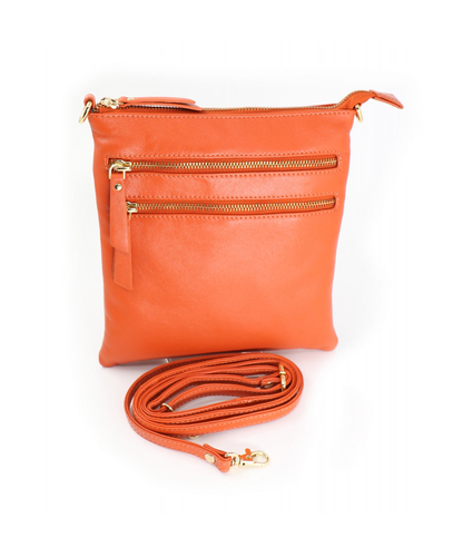 Leather Handbag Orange