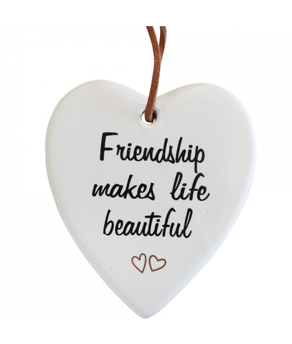 Hanging Ceramic Heart Friendship Beautiful