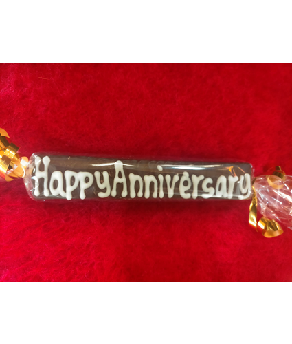 Chocolate Coated Fudge Message Bar- Happy Anniversary
