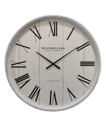 Westminster White Clock 76cm