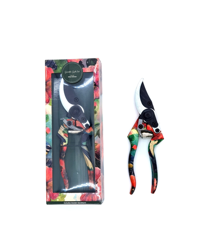 Garden Secateurs - Hibiscus & Fantail art - Pruning Shears