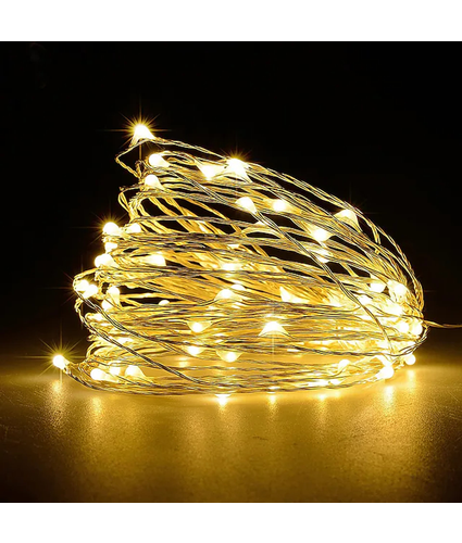 20m Outdoor Plug In Silver Seed Lights