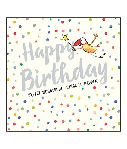 Happy Birthday Card. Expect Wonderful Things To Happen