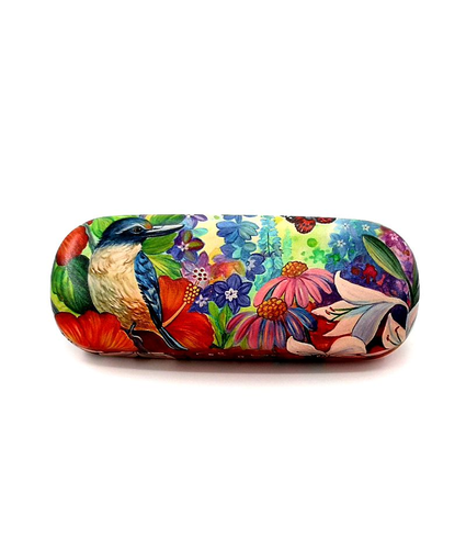 Glasses Case Wild Flowers & Kingfisher Birds