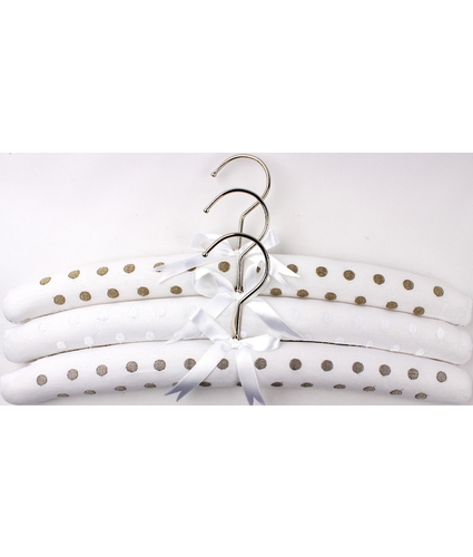 Embroidered Coat Hangers Spot White
