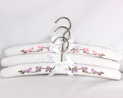 Embroidered Coat Hangers Garden White