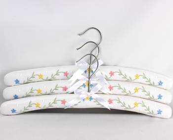 Embroidered Hanger Botanic White-gift-ideas-Tessa Mae's with Attitude | Gifts and Homewares | Mapua NZ