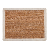 Jute Rectangle Off White Trim Placemat