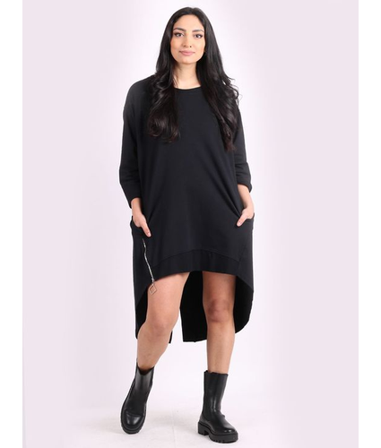 Nina Long Back Top Dress Black