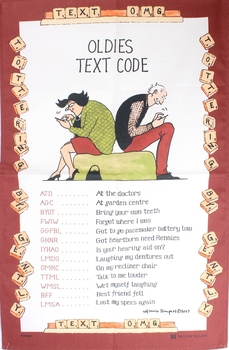 Tea Towel Oldies Text Code-gift-ideas-Tessa Mae's with Attitude | Gifts and Homewares | Mapua NZ