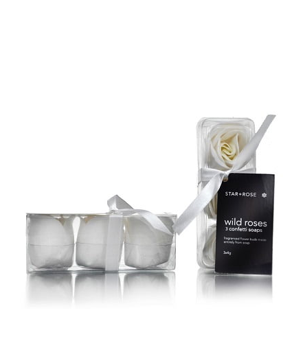 Box White Rose Confetti Soap