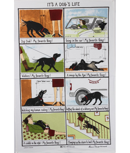 Dogs Life Teatowel