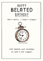 Belated Birthday Clock Card