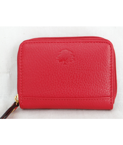 Leather Cardholder Red