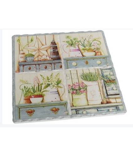 Trivet Blue Drawers