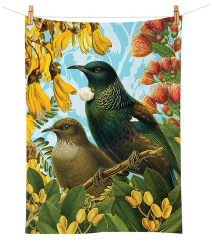 Botanical Tui Tea Towel