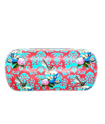 Sunglasses Case Fantail With Cup and Rose NZ Artist