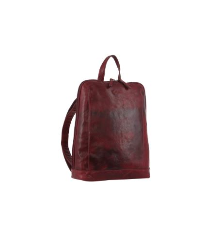 Leather Ladies Backpack in Cherry