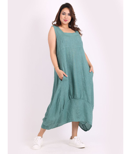 Gabriella Linen Dress Sage