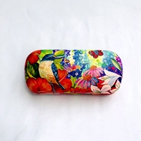 Sunglasses Case Flower and Kingfisher NZ Artist