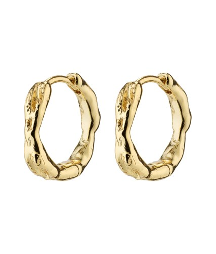 Eddy Recycled Organic Shaped Gold Plated Hoops