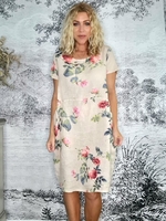 Beige Thorn Rose Blossom Dress 