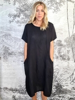 Black Plain Soft V Neck Maxi Dress