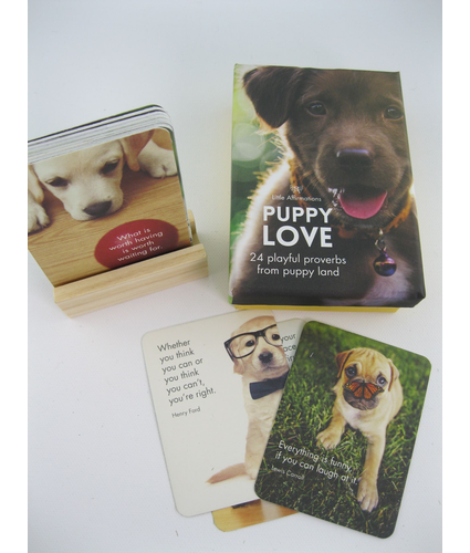 Puppies Love Affirmation Card Box