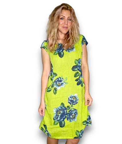 Neon Green gold Bar Dress