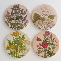 Coasters Set Medicinal Plants