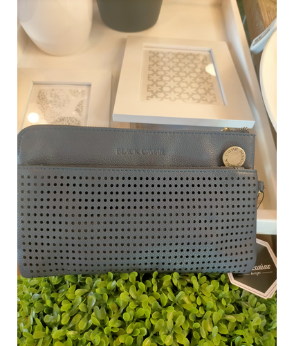 Ladies cross body bag and clutch bag in Navy