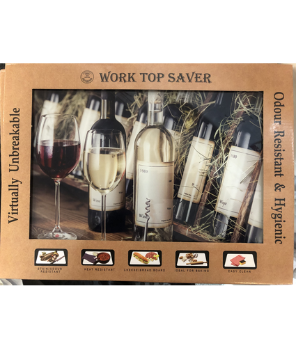 Glass Chopping Board with Wine