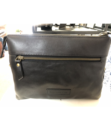 Black Double Leather Bag