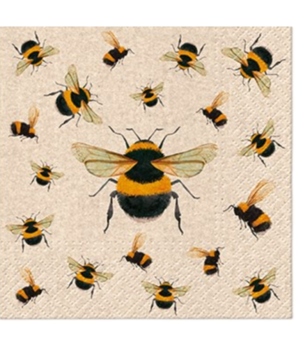 Dancing bees cocktail napkins