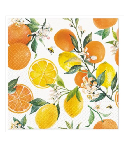 Citrus Bees cocktail napkins