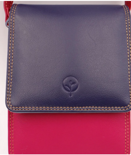 Crossbody Leather Travel Bag Prism Multi