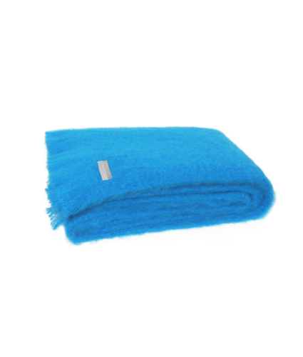 Mohair Turquoise Knee Throw