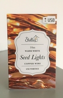 10m Copper Seed Lights USB Powered