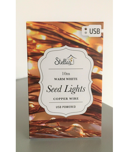 10m Copper Seed Lights USB Powered