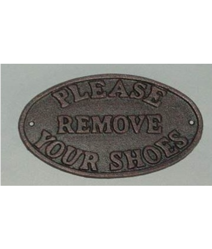 Remove Shoes Plaque 