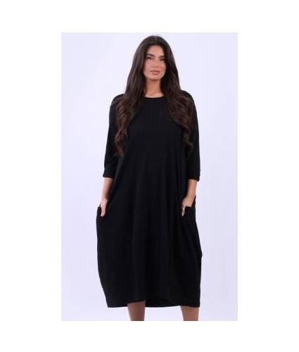 Wallace Dress Cotton Black