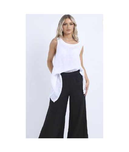 Roma Linen Trousers Black