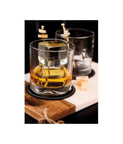 Bee whisky glass