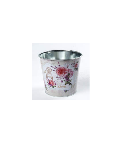 Roses Metal Pot